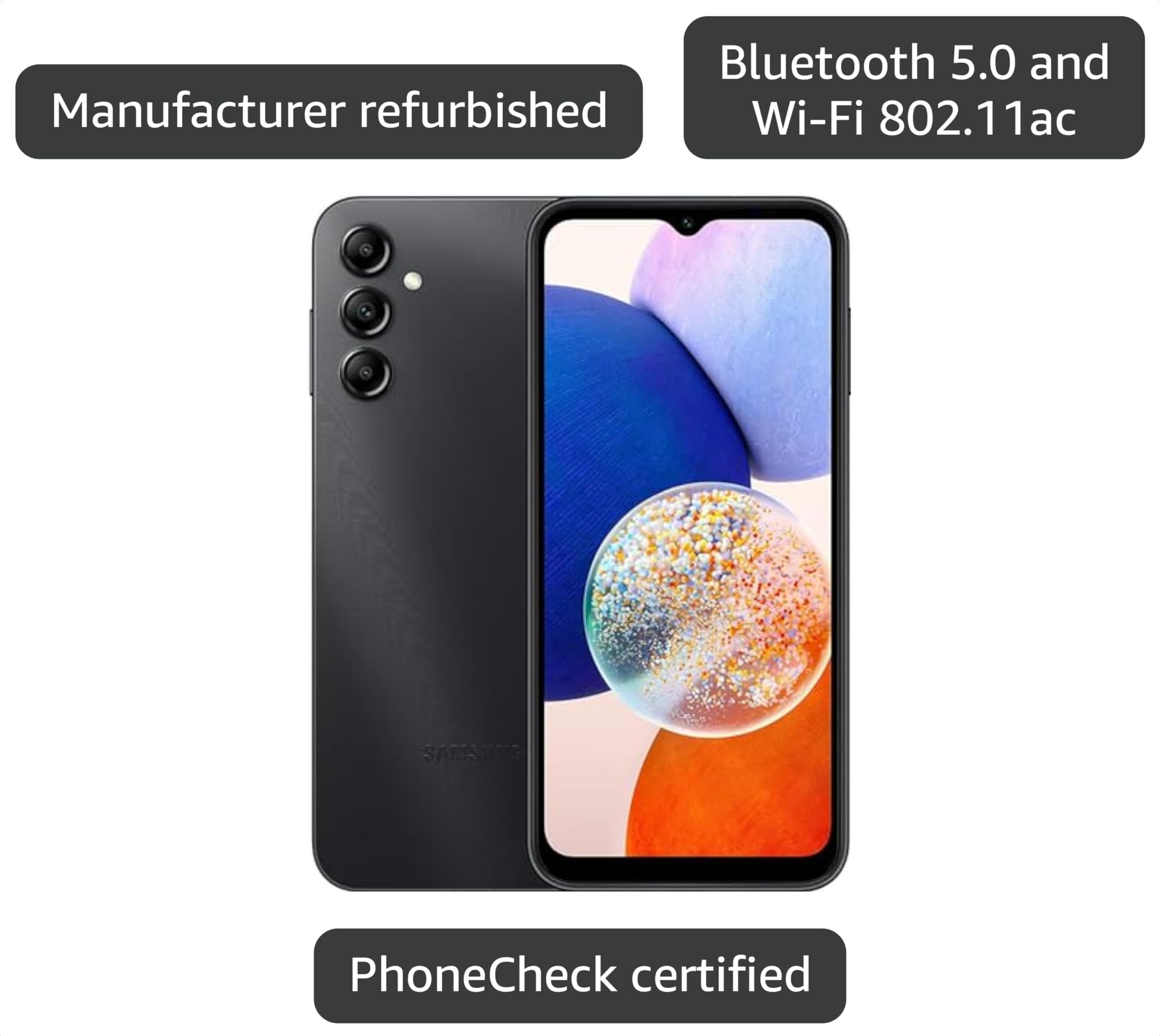 Amazon.com: Samsung Galaxy A14 5G, 64GB + 4GB RAM, Black - Locked
